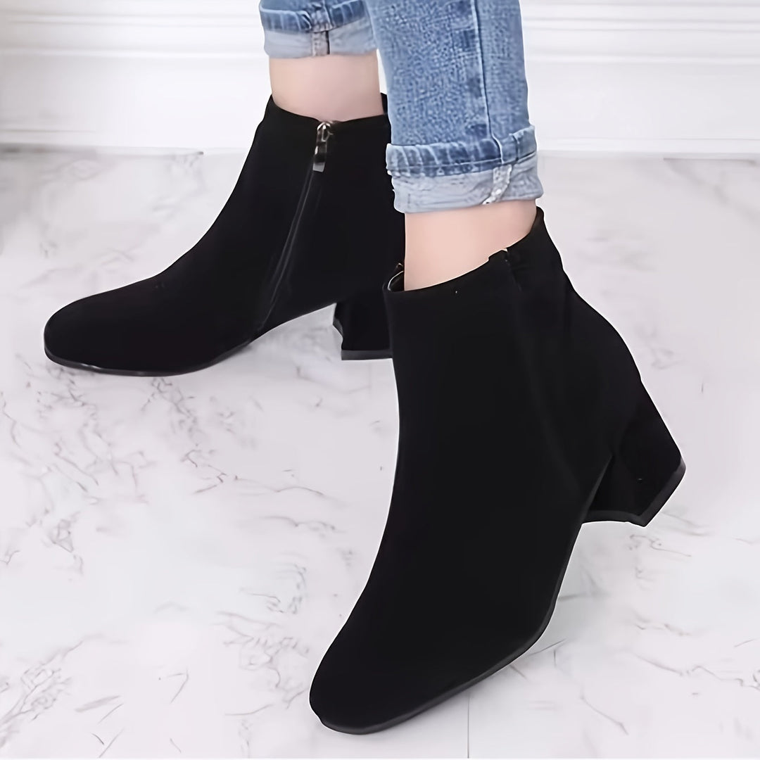 Grace | Women's Classic Block Heel Short Boots for Autumn Winter