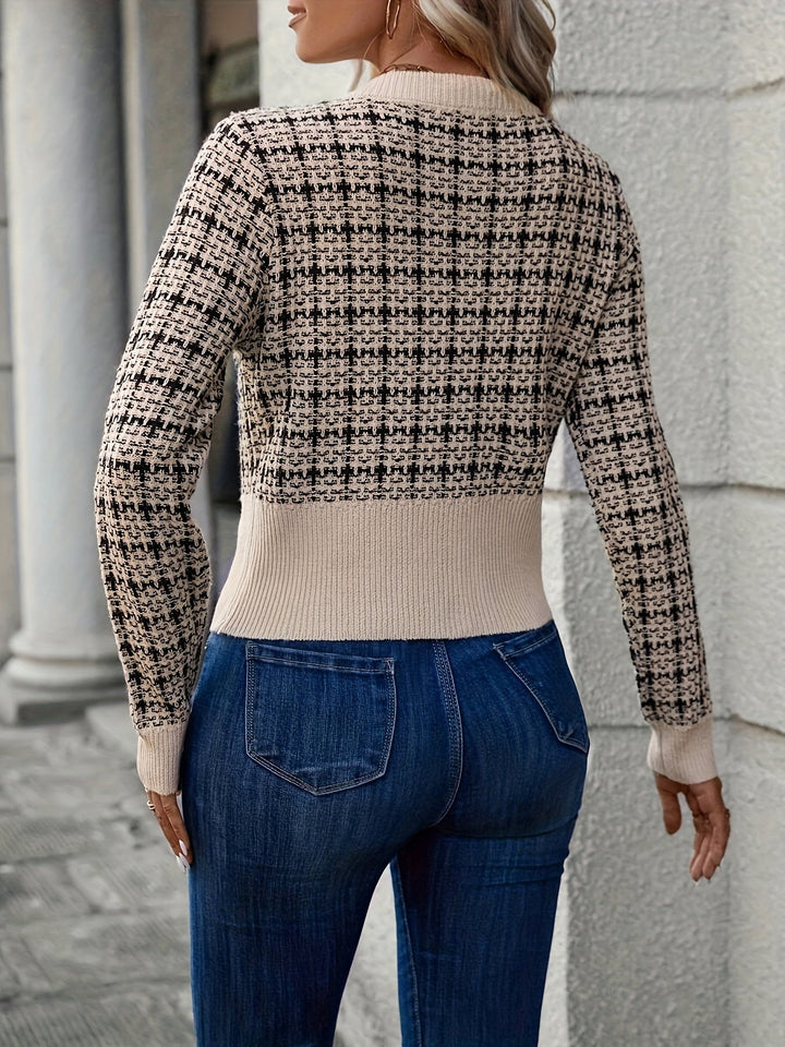 Florence | Women’s Elegant Cropped Tweed Cardigan