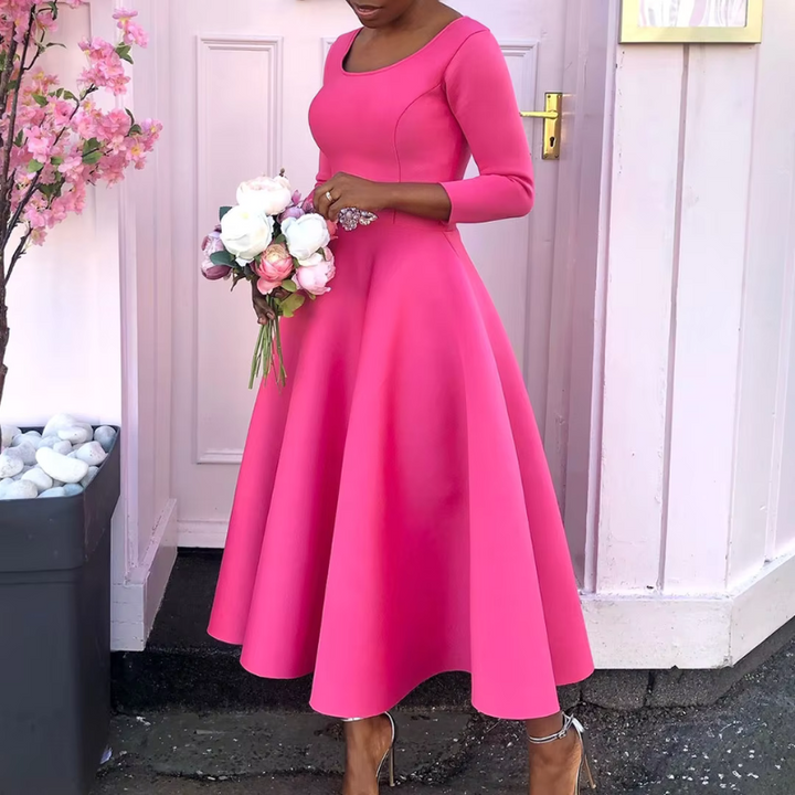 Chloe | Women’s Classic A Line Midi Wedding Guest Dress