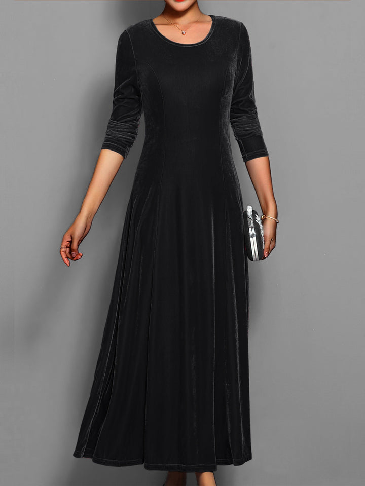 Ava | Women’s Long Sleeve Flared Maxi Dress