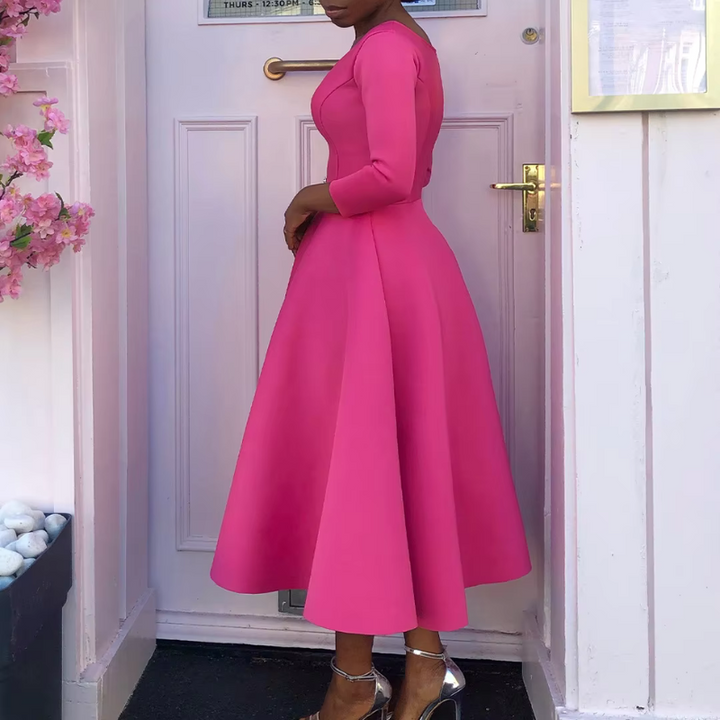 Chloe | Women’s Classic A Line Midi Wedding Guest Dress