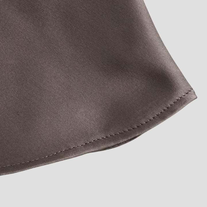 Audrey | Women’s Elegant Open Back Draped Satin Tank