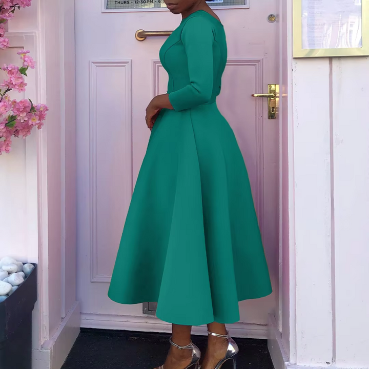 Chloe | Women’s Classic A Line Midi Wedding Guest Dress