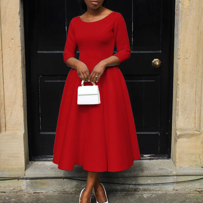 Chloe | Women’s Classic A Line Midi Wedding Guest Dress