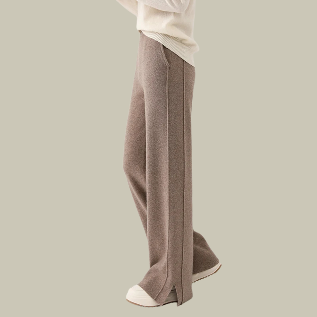 Ava | Women Relaxed Fit High Waist Classic Wool Trousers