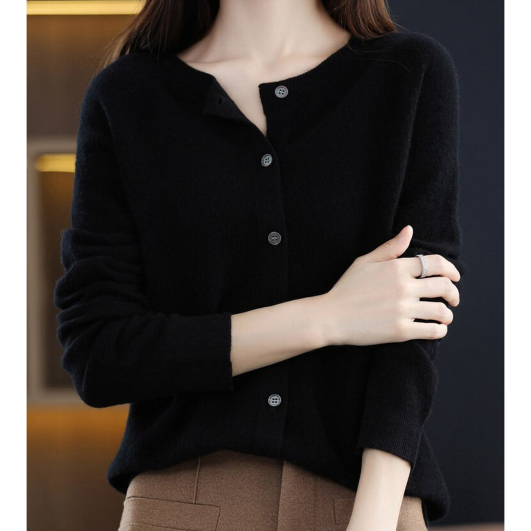 Megan | Women’s Front Button Merino And Wool Sweaters