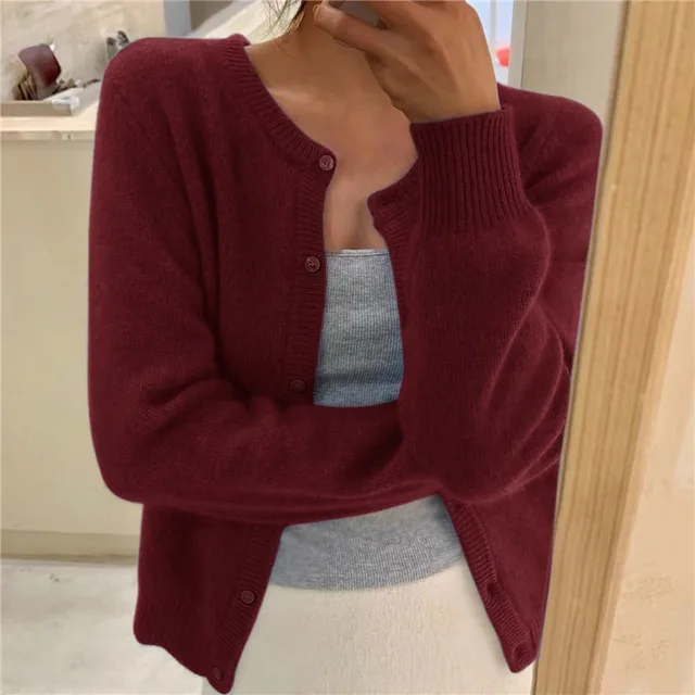 Freya | Women’s Button-Up Relaxed Fit Knit Cardigan