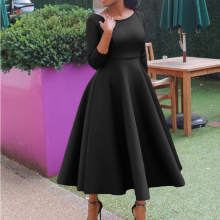 Chloe | Women’s Classic A Line Midi Wedding Guest Dress