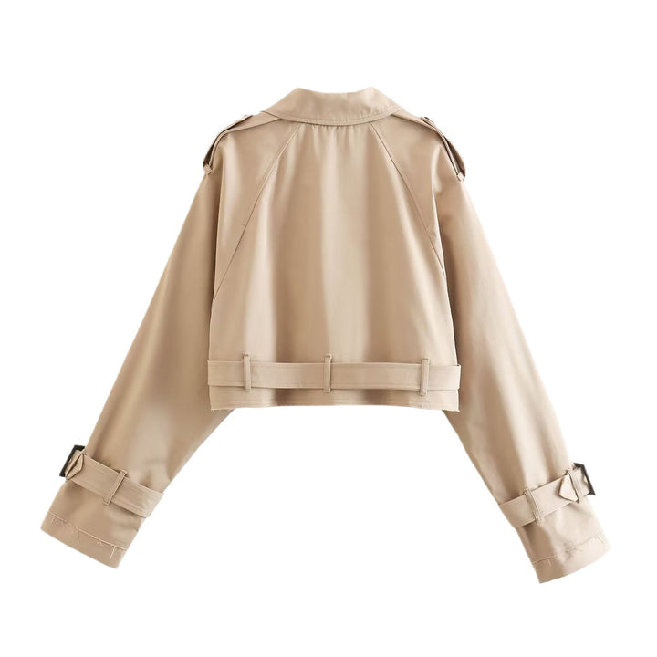 Jessica | Women’s Stylish Short Double-Breasted Trench Coat