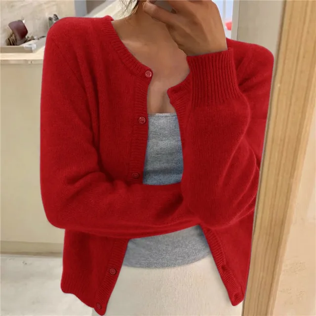 Freya | Women’s Button-Up Relaxed Fit Knit Cardigan