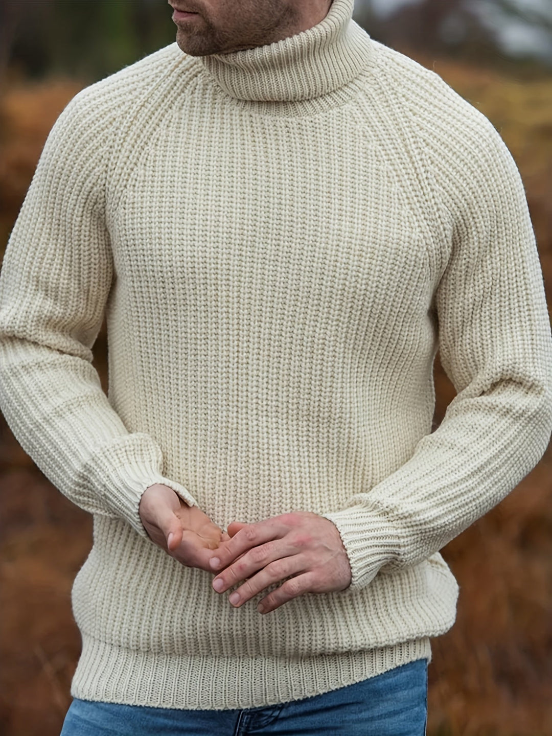 Elliott | Men’s Ribbed Warm High Neck Winter Sweater