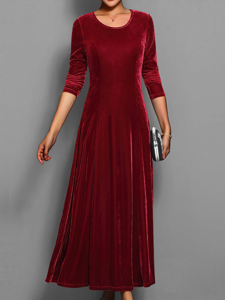 Ava | Women’s Long Sleeve Flared Maxi Dress