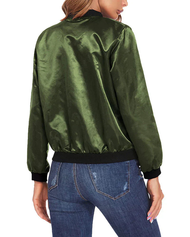 Charlotte | Women’s Casual Zip-Up Bomber Jacket
