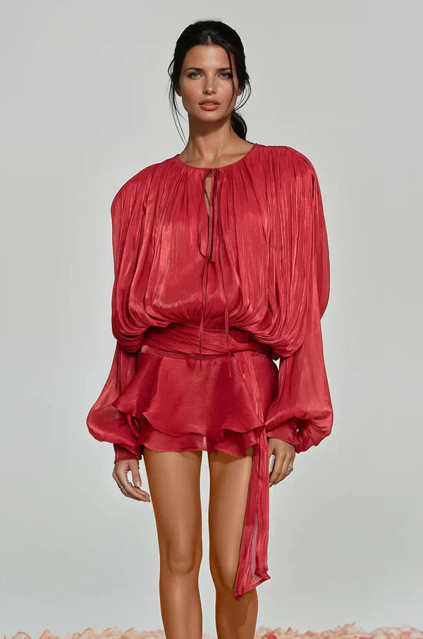 Aminah |  Ruffle Mini Dress