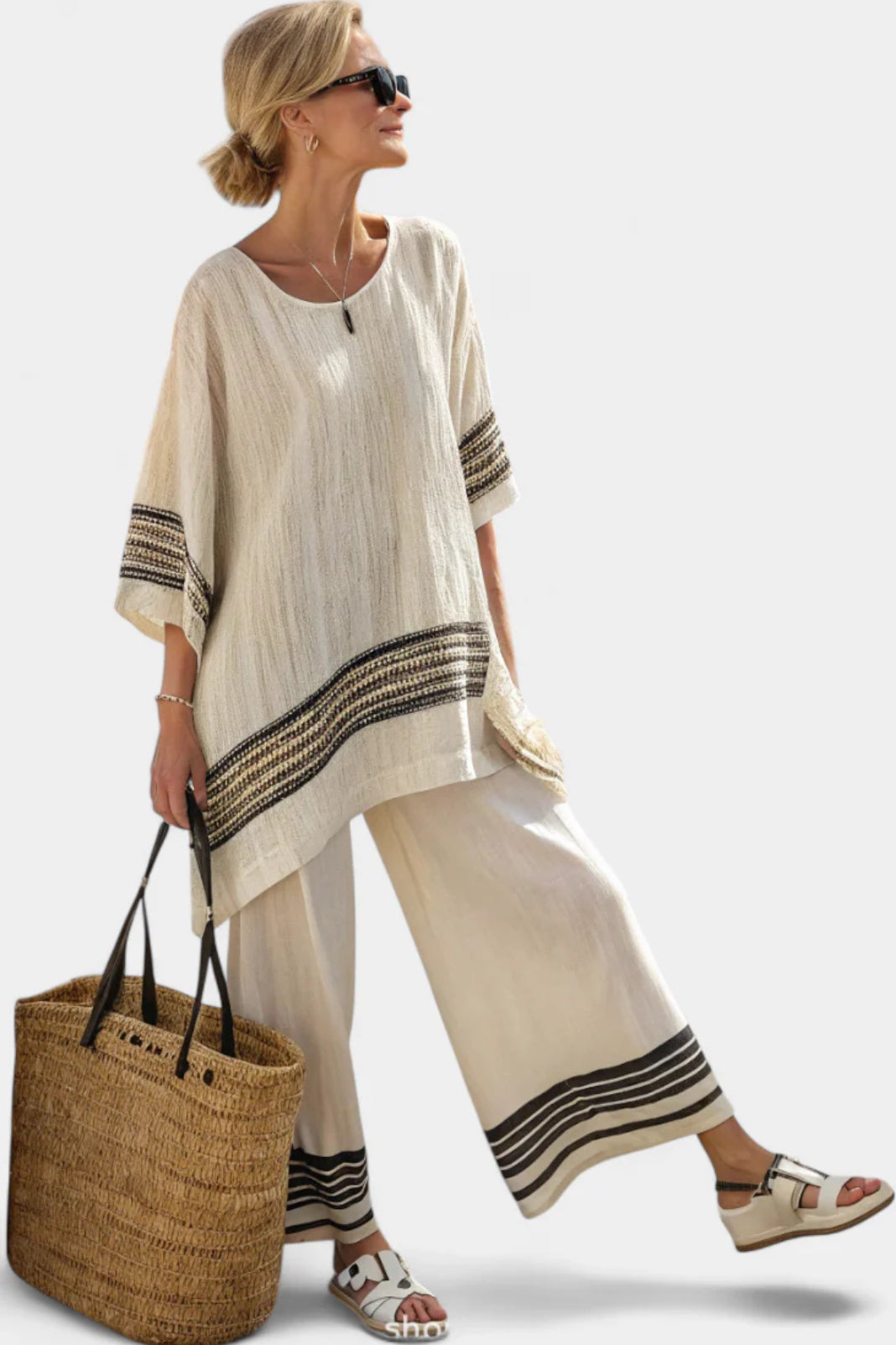 Anila | Elegant Linen Two Piece Set