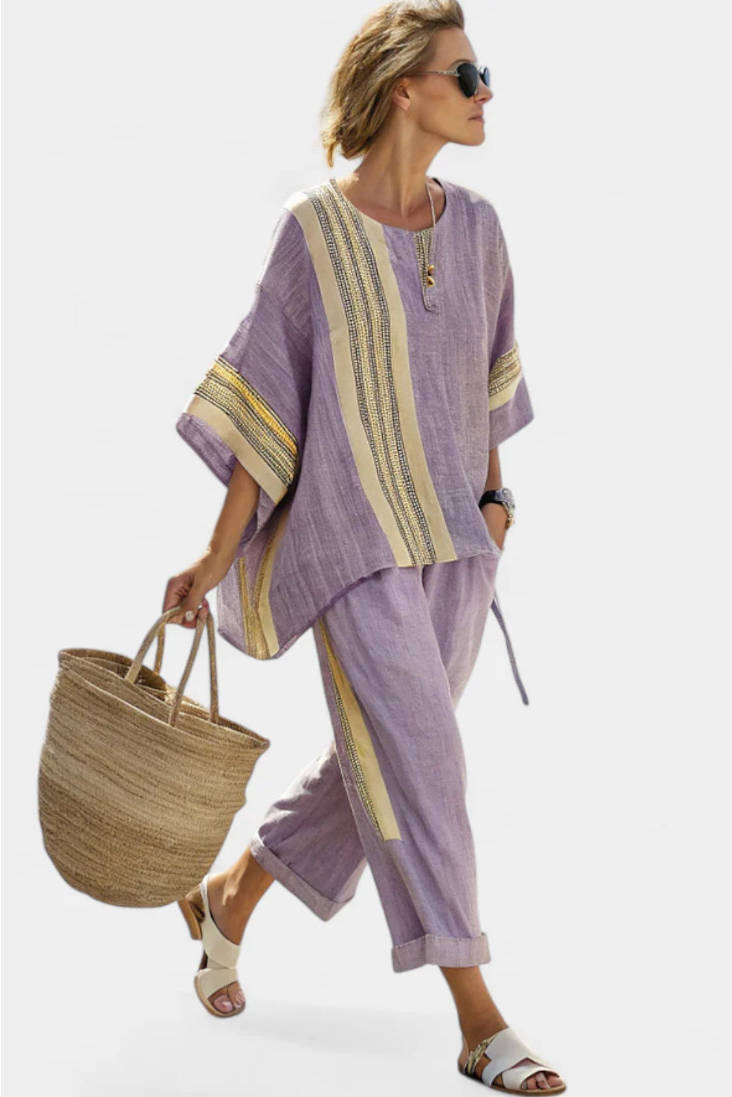Anila | Elegant Linen Two Piece Set