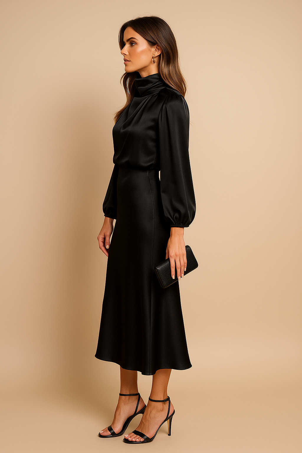 Kriz | High Waist Midi Dress