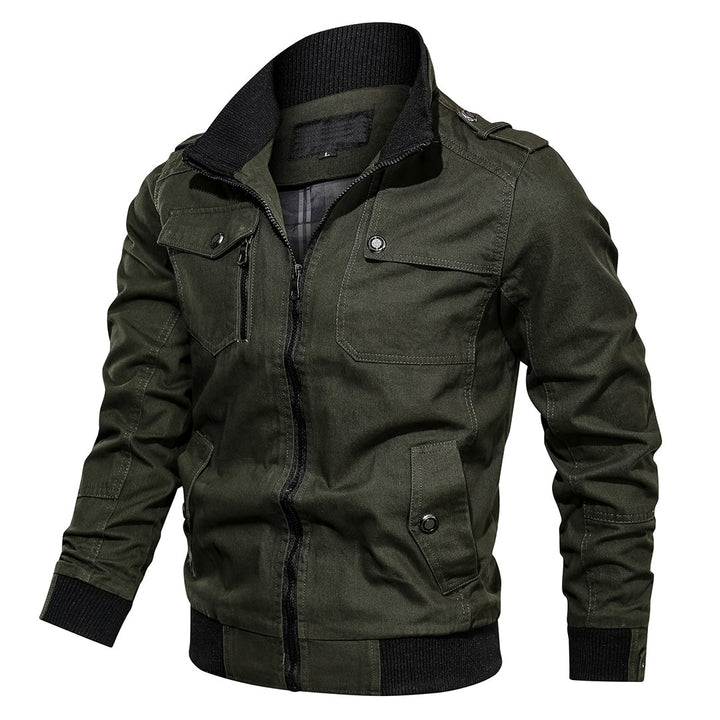 Michael | Men’s Zip-Up Utility Jacket with Ribbed Cuffs