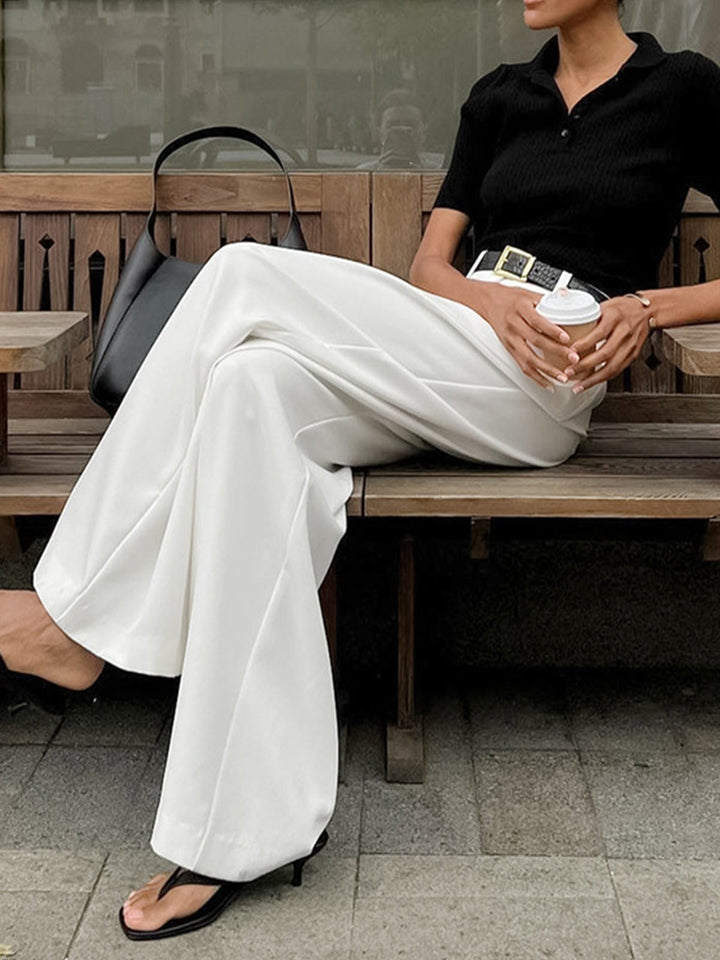 Julia | Women’s Relaxed-Fit Wide-Leg Office Trousers