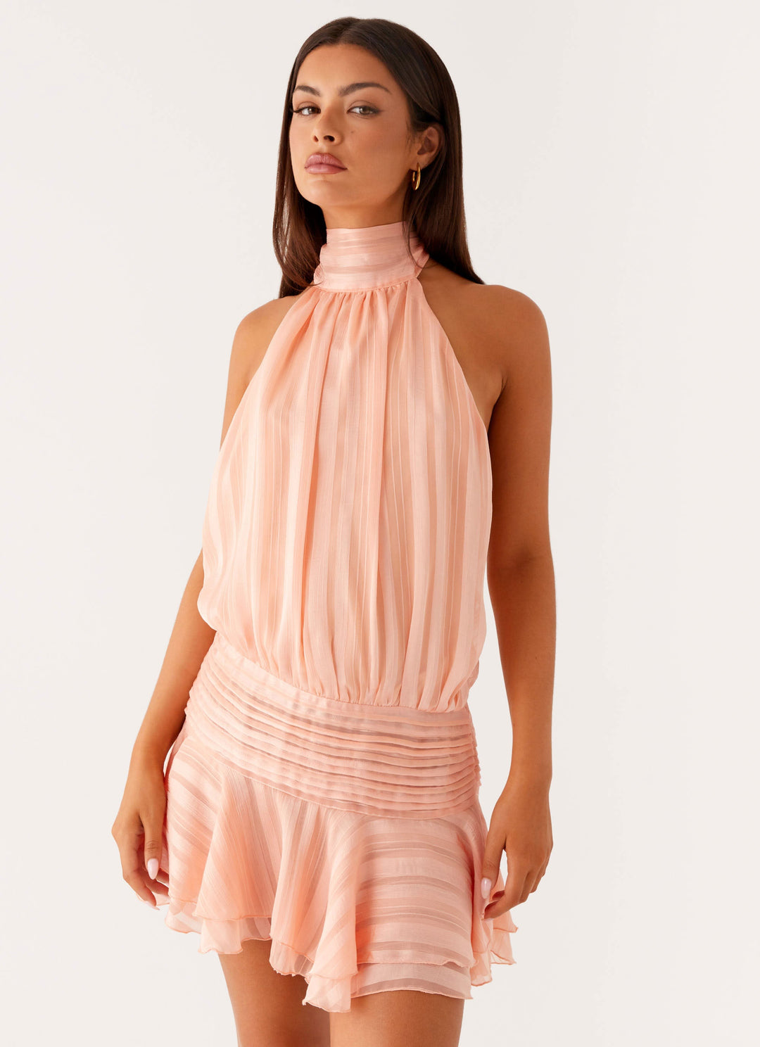 Barret | Elegant Halter Neck Mini Dress