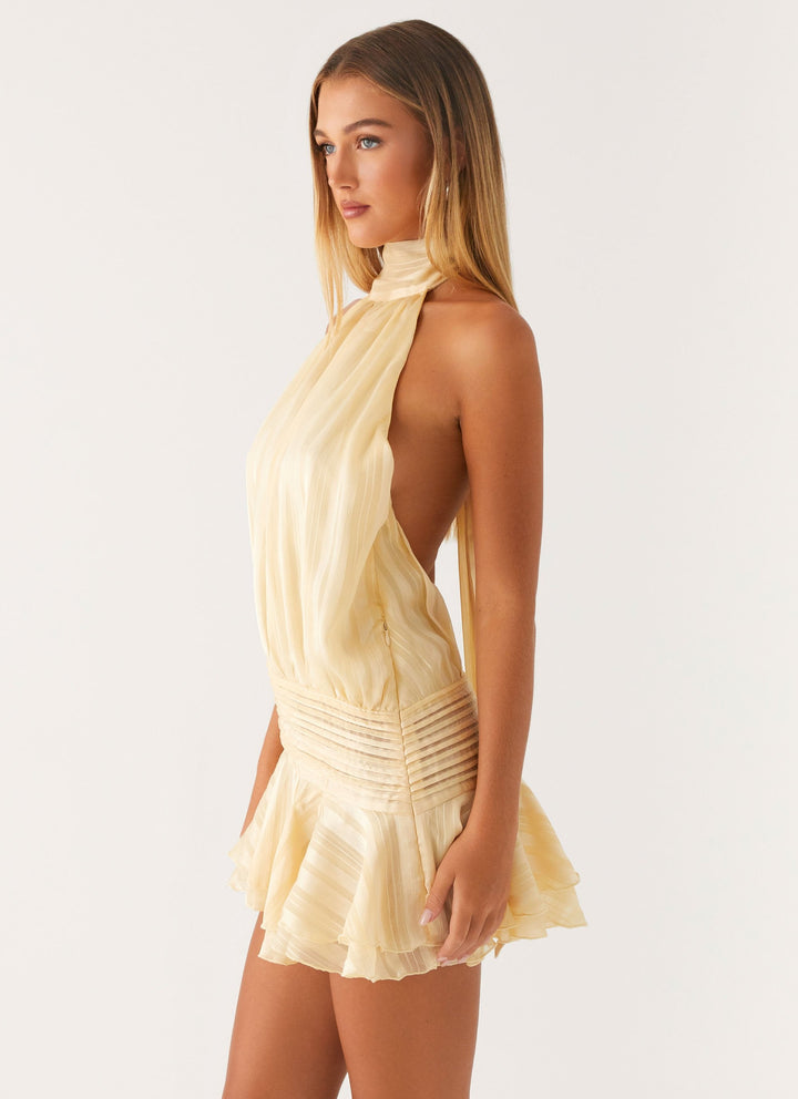 Barret | Elegant Halter Neck Mini Dress