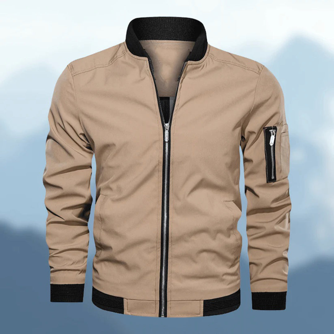 Nicholas | Sleek Zip-Up Bomber Jacket for Men