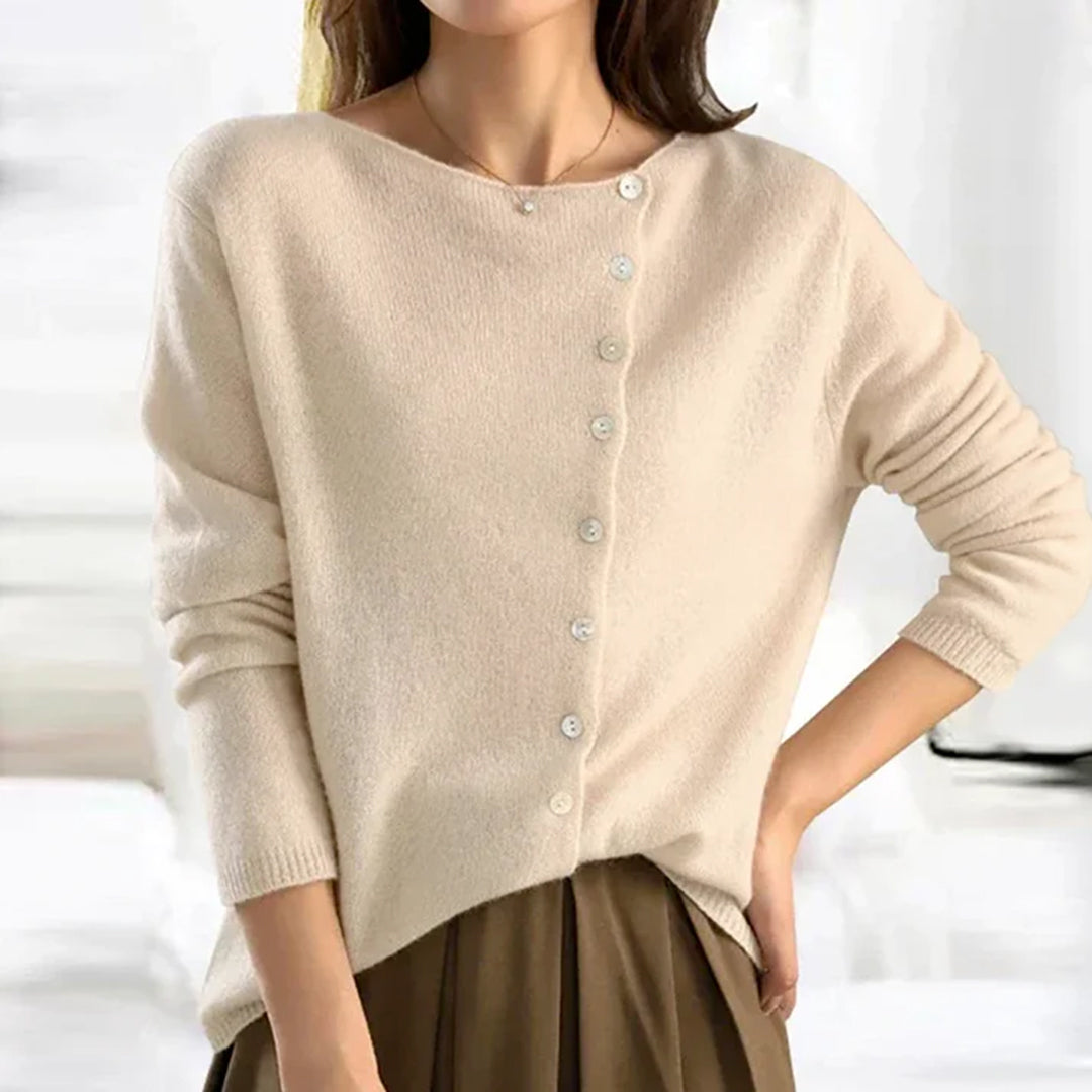Clara | Women’s Lightweight Stretch Sweater with Buttons