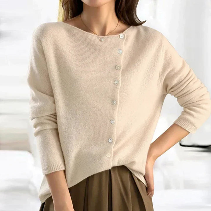 Clara | Women’s Lightweight Stretch Sweater with Buttons