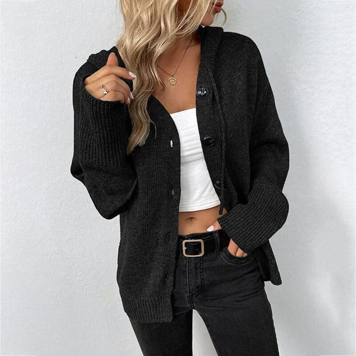 Elsie | Women’s Relaxed Fit Hooded Knit Cardigan