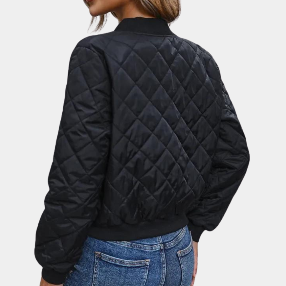 Bianca | Women’s Quilted Zip-Up Bomber Jacket