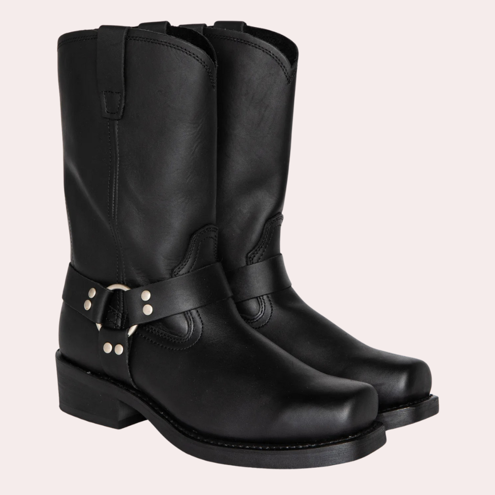 Brandon | Men’s Leather Cowboy Boots with Strap