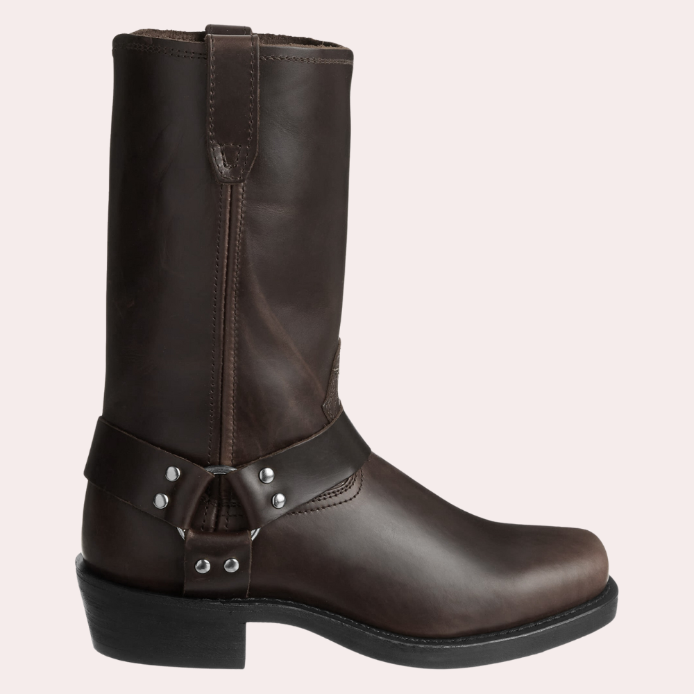 Brandon | Men’s Leather Cowboy Boots with Strap