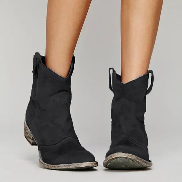 Georgia | Women’s Casual Low Heel Cowboy Booties