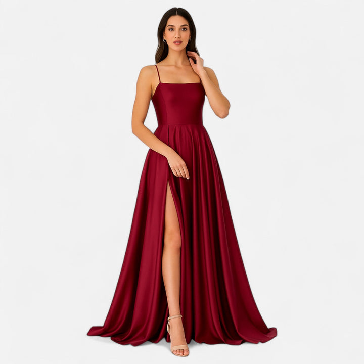 Ivy | Women’s Elegant Slit Evening Gown Maxi Dress
