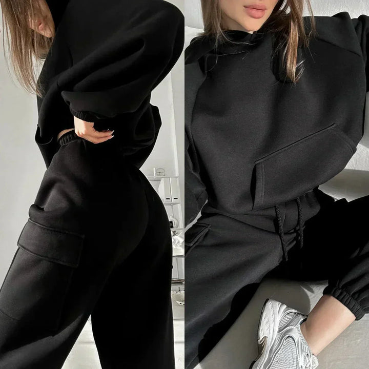 Faye | Women’s Casual Relaxed Fit Hooded Tracksuit Set
