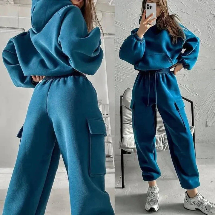 Faye | Women’s Casual Relaxed Fit Hooded Tracksuit Set