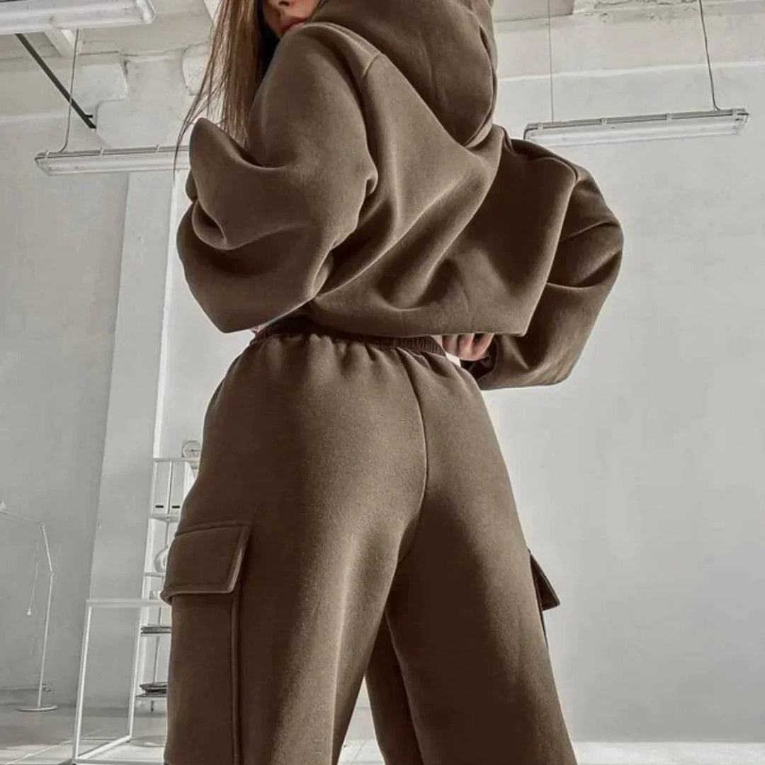 Faye | Women’s Casual Relaxed Fit Hooded Tracksuit Set