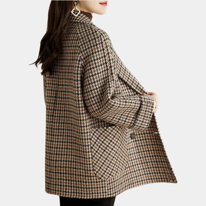 Holly | Women Checked Long Sleeve Winter Coat
