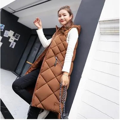 Grace | Women's Casual Long Puffer Quilted Winter Vest