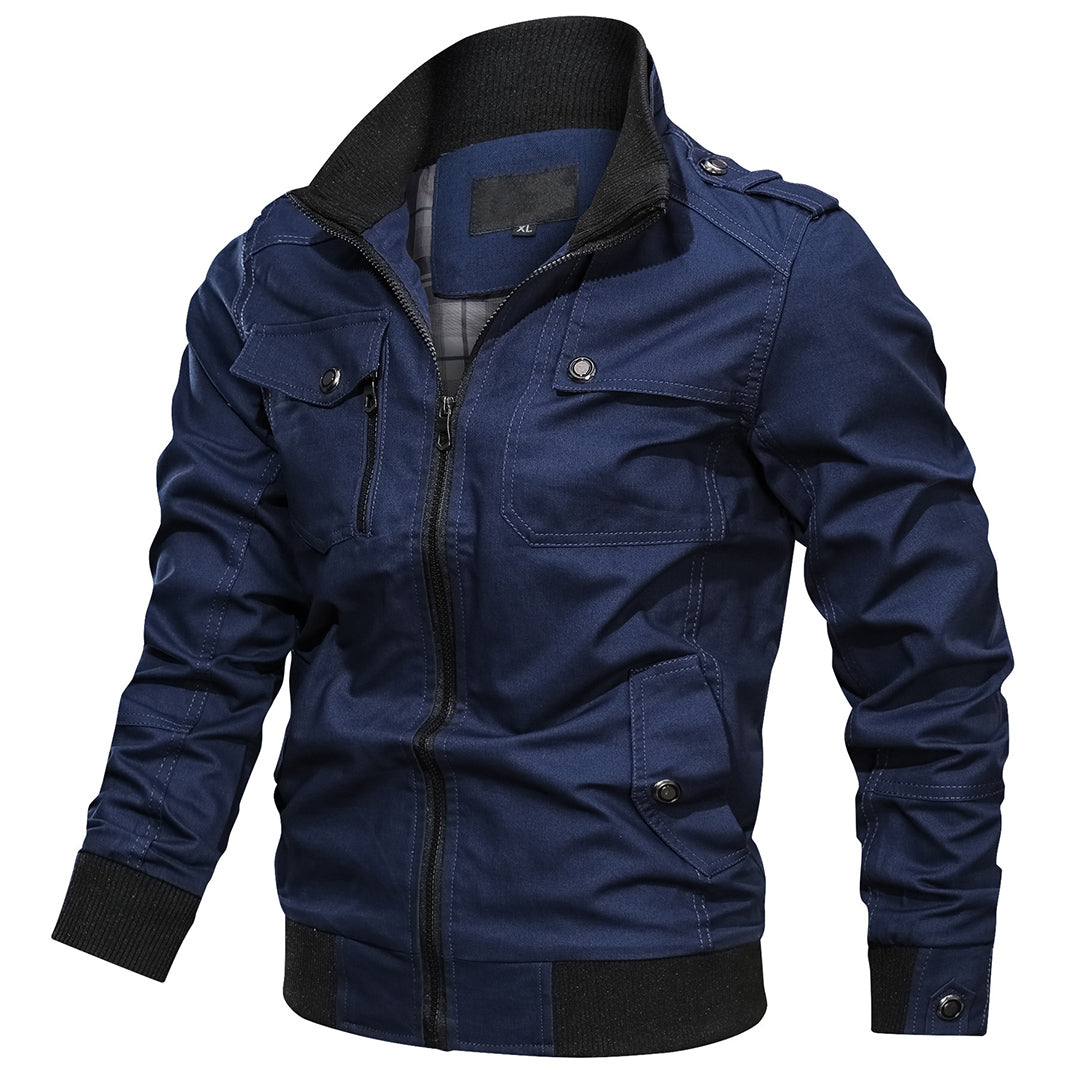 Michael | Men’s Zip-Up Utility Jacket with Ribbed Cuffs