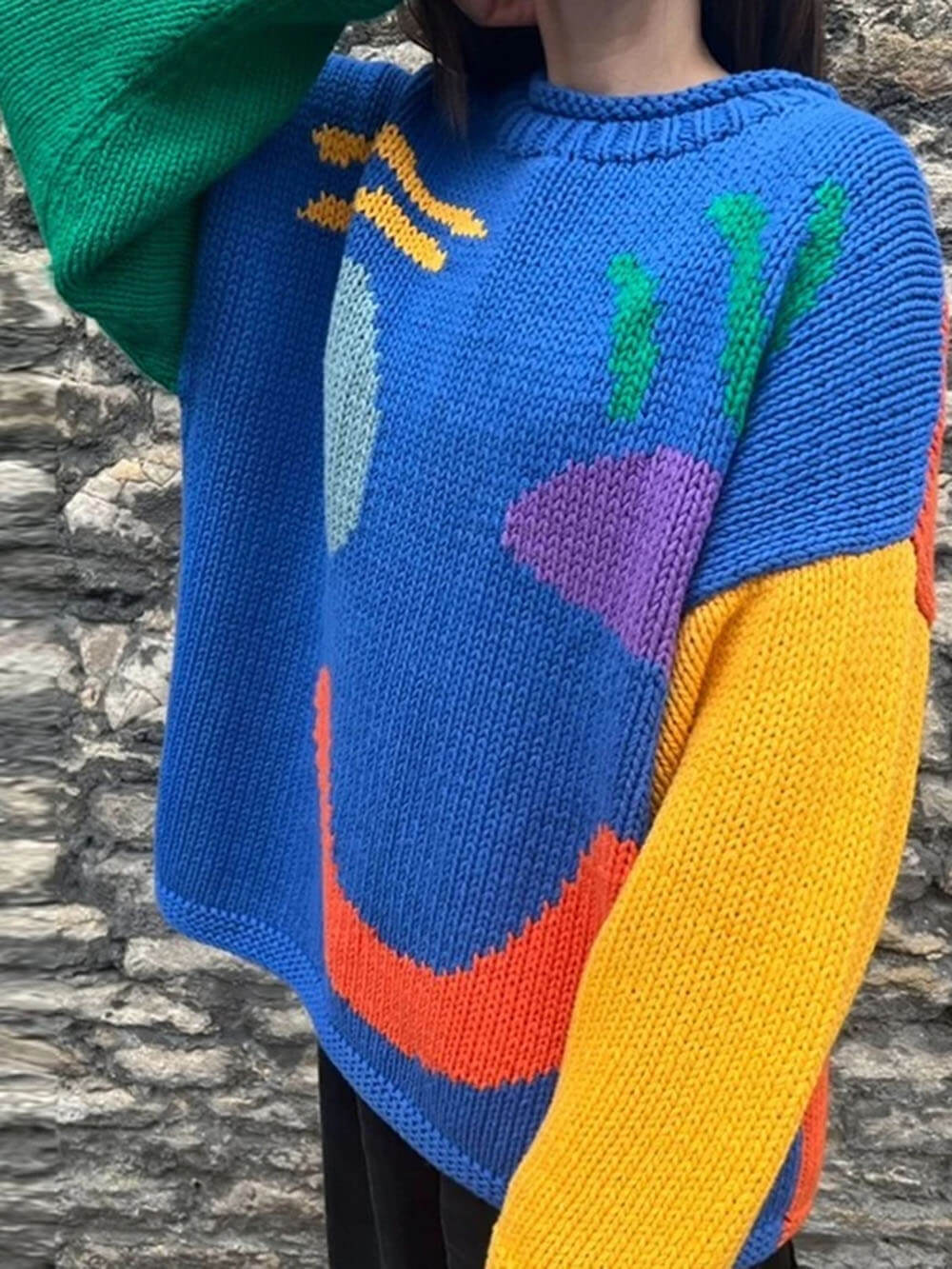 Anna | Women's Winter Sweater with Smile Print