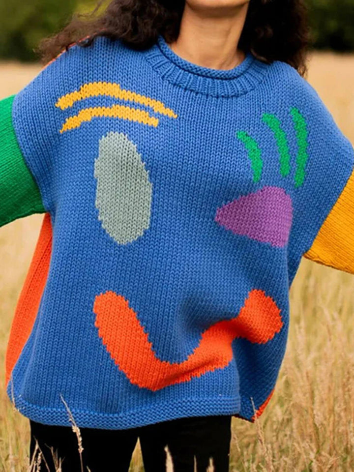 Anna | Women's Winter Sweater with Smile Print