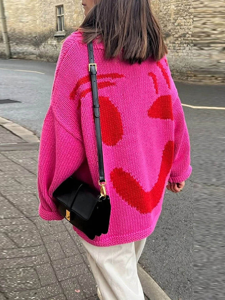 Anna | Women's Winter Sweater with Smile Print