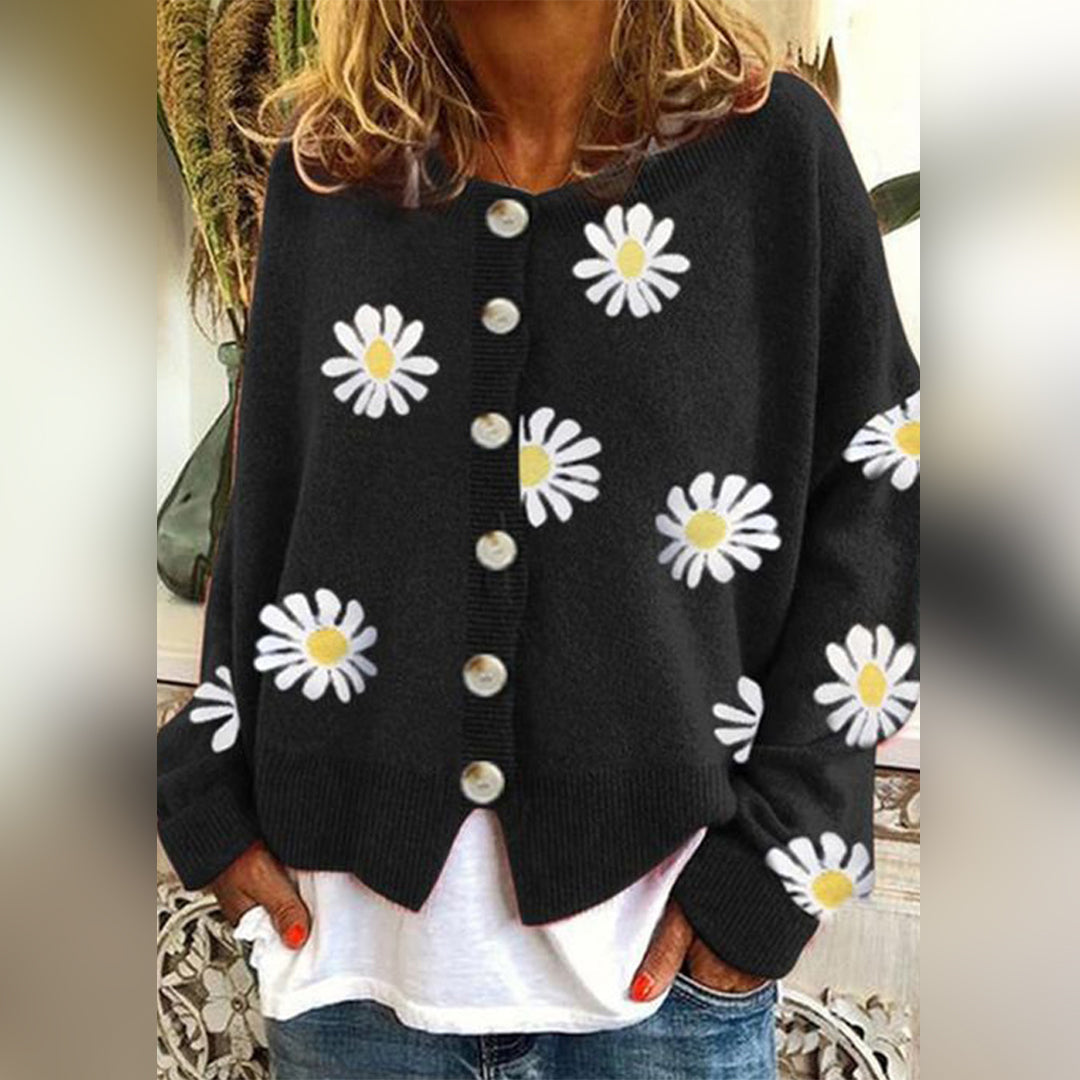 Alice | Women’s Relaxed Fit Floral Button Cardigan