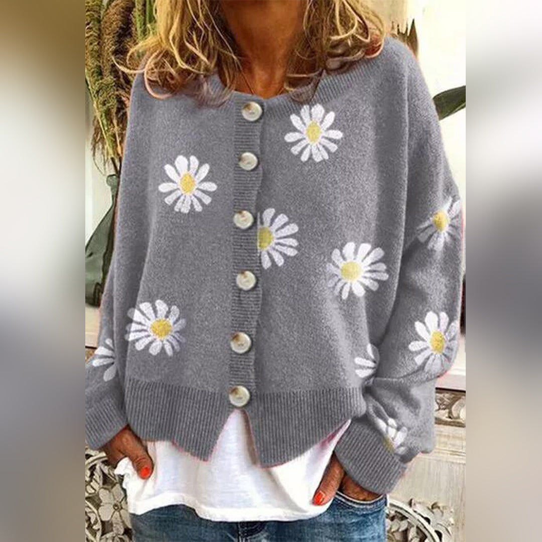 Alice | Women’s Relaxed Fit Floral Button Cardigan