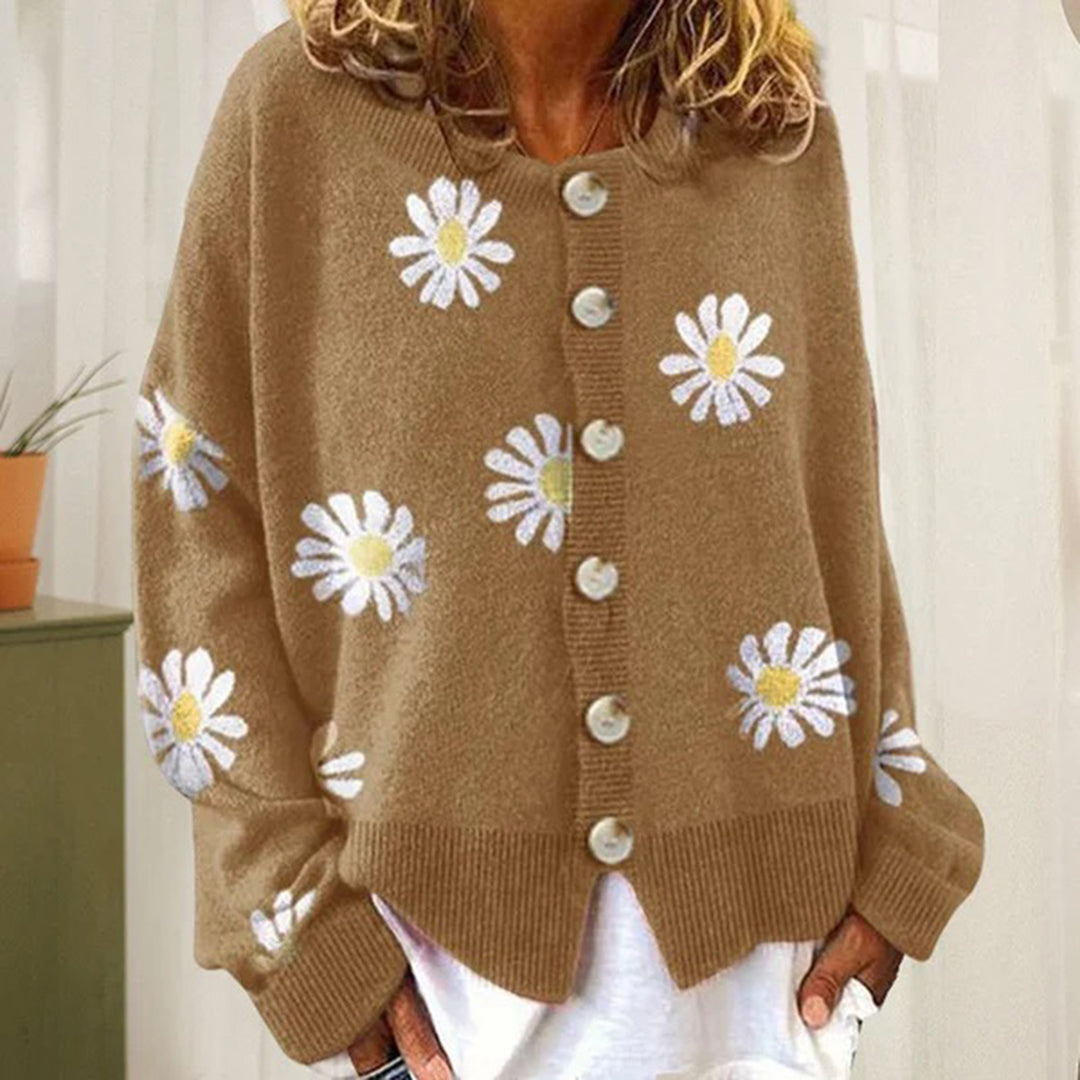 Alice | Women’s Relaxed Fit Floral Button Cardigan