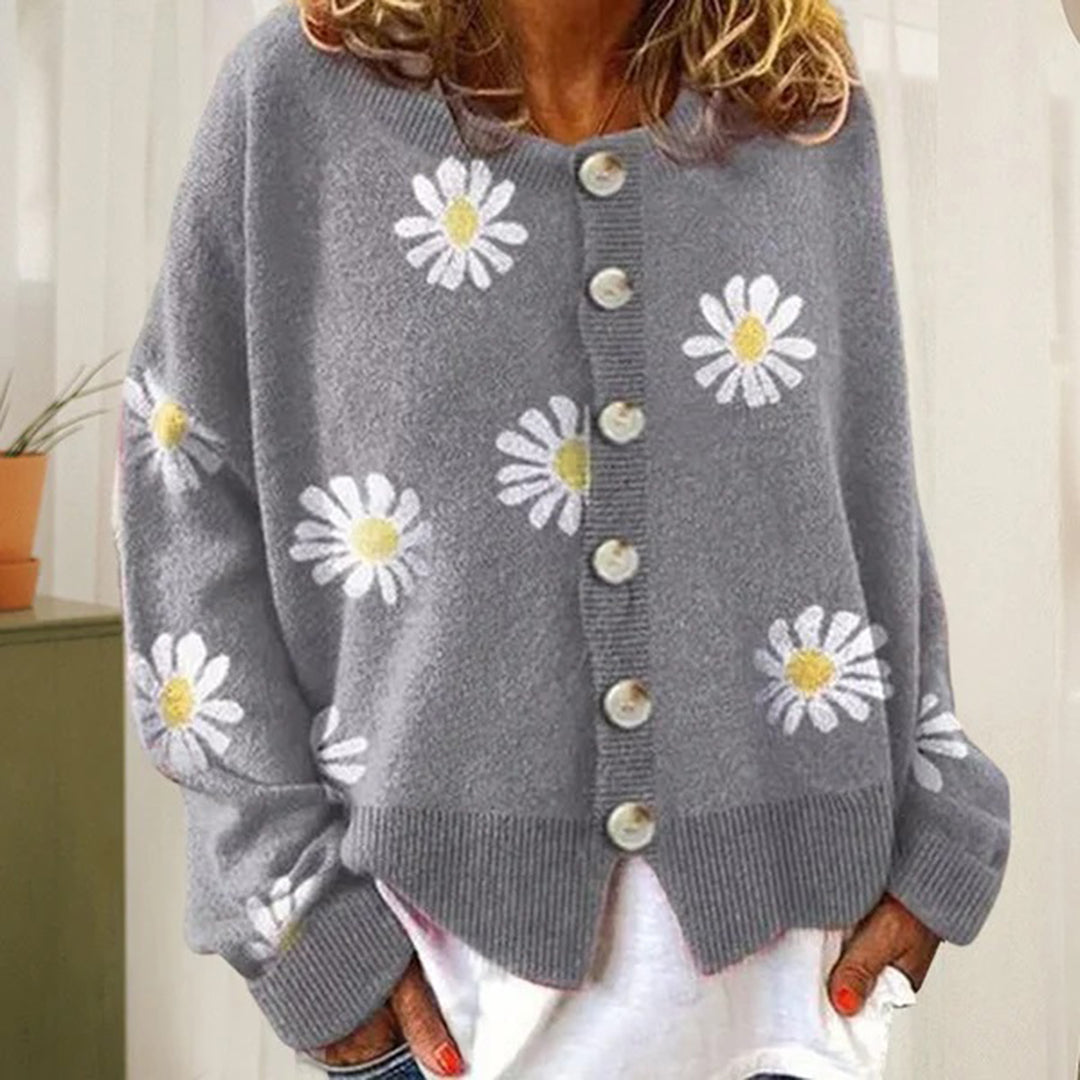 Alice | Women’s Relaxed Fit Floral Button Cardigan