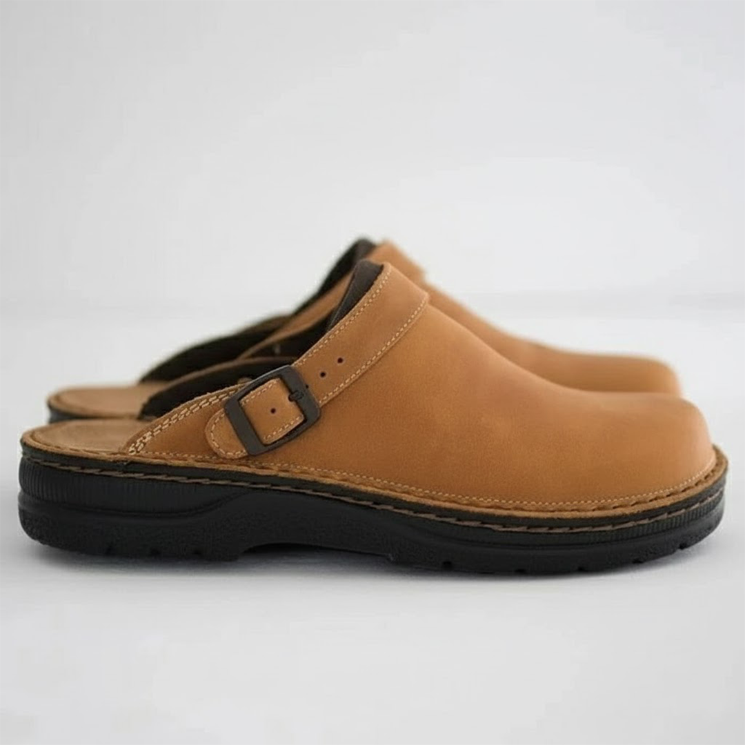Arthur | Men’s Orthopaedic Leather Slip On Clogs