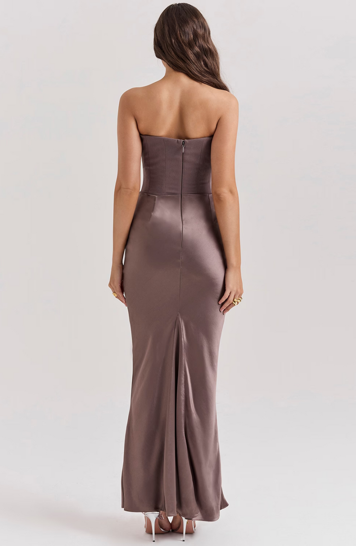 Camille | Women’s Strapless Corset Bodycon Maxi Dress