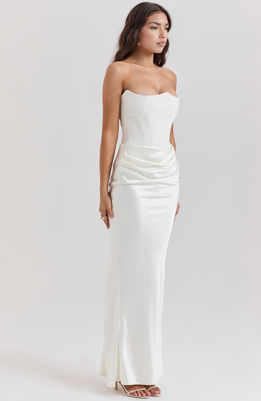 Camille | Women’s Strapless Corset Bodycon Maxi Dress